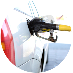 Filling gas in car