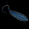 Tomopteris's bristles produce yellow bioluminescence, a unusual color among midwater animals, nearly all of which make some sort of light.