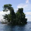 The East Rennell site in the Solomon Islands was inscribed on the World  Heritage List in 1998. The site contains one of the largest raised coral  atolls in the world, with a marine area extending three nautical miles  to sea.  The strong climatic effects 