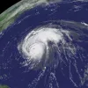 Aerial image of Hurricane Bill