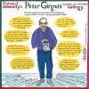 a cartoon man stands with a jar of specimens