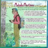 a woman in a baseball cap, glasses, and tall boots runs an experiment on a tree