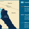 A map showing different refuge and conservation areas. 