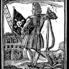 Major Stede Bonnet on a ship, shown in an engraved print