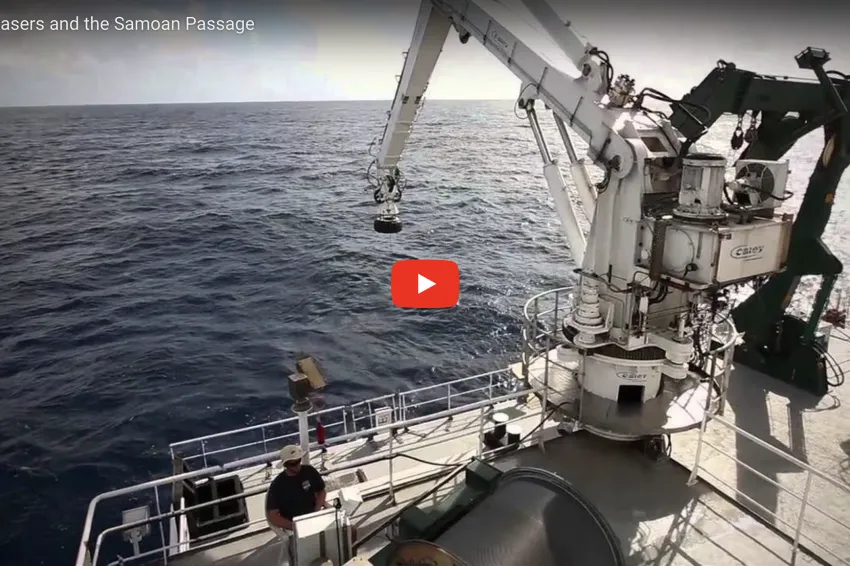 A screenshot from the video showing equipment on a research vessel. 