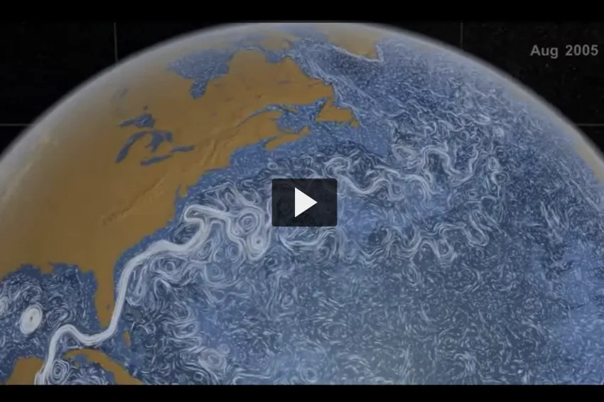 Thumbnail of the tortuous path of the Gulf Stream