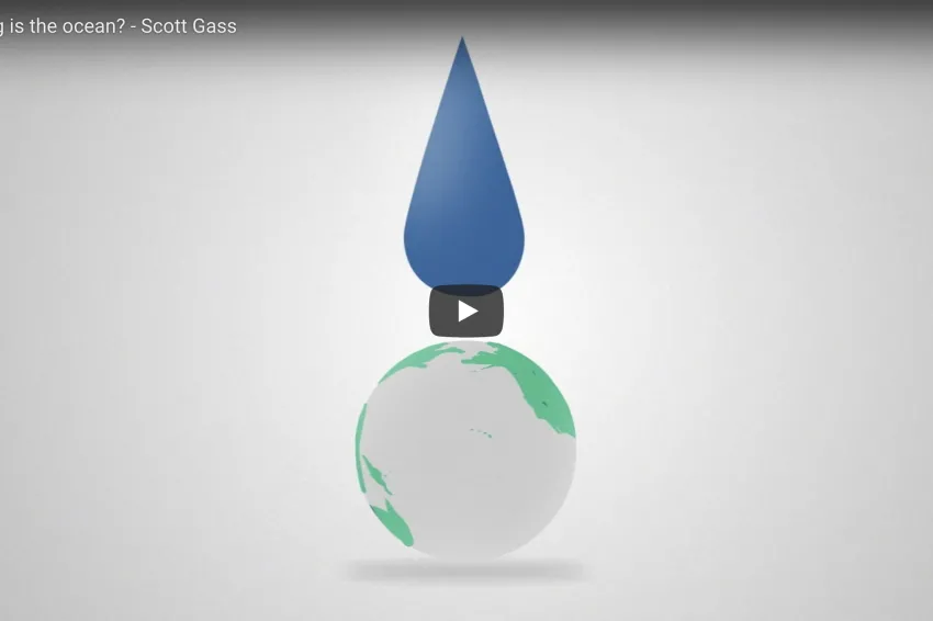 A screenshot from video showing an illustration of a satellite view of Earth.