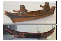 As these models show, traditional canoes came in a variety of shapes and designs.