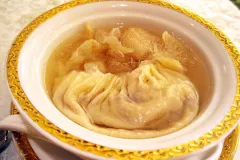 A bowl of traditional shark fin soup.