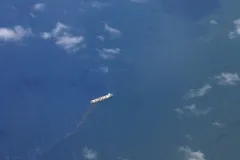 a ship from above