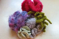 Crocheted corals from the Smithsonian Community Reef group on Flickr.