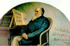 This 1890 painting of Charles Darwin is on display at the Turin Museum of Human Anatomy.