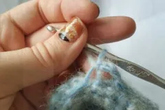 working on a crochet project