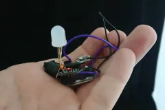 an assembled flashing bulb