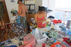 "Barely a room onboard escaped being turned into a part of the sequencing laboratory," wrote Rob Edwards in a blog post about doing genomic sequencing at sea. 