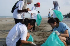 A beach clean-up in Malaysia brings young people together to care for their coastline.