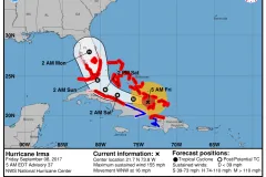 A prediction of where Irma was going to hit