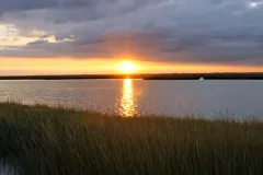 A sunset over marshland near Ocean City, N.J.