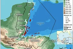 The Mesoamerican Reef extends over 600 miles (1000 km) through the waters of Mexico, Belize, Guatemala and Honduras and includes the Western Hemisphere’s longest barrier reef.

