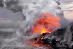 “In the upper left of this image I can visualize the profile of Pele, the fire goddess of Hawaiian folklore, as if she is whispering to the sea.” -- Nature's Best photographer, Peter Lik.Equipment Used to Capture the Shot: Canon EOS-1Ds Mark III; 5