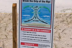 Rip currents are dangerous and fast moving.