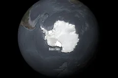 The Ross Sea is a 1.9 million square mile (3.6 million square km) stretch of ocean off the coast of Antarctica.