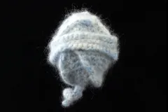 a crocheted microbe