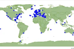 Map of sites participating in Ocean Sampling Day 2014. 