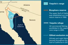 A map showing different refuge and conservation areas. 
