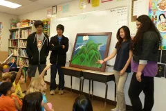 Hawaii students studying the ocean and climate teach kids.