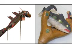 Decorated ceremonial regalia reflect the importance of ocean fish to Native communities.
