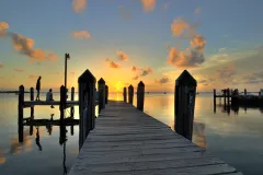 A sunset off a dock