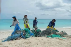 Cleaning up abandoned fishing nets