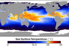 Map of ocean temperatures