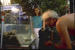 Woman, man, and aquarium