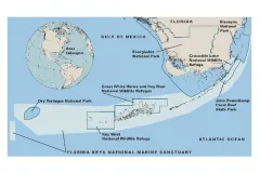 The Florida Keys National Marine Sanctuary encompasses several state parks and wildlife refuges.