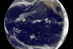 Satellite view of Earth.