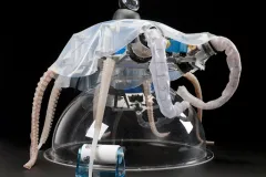 An octopus robot with mechanical parts. 