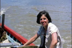a woman in a boat 