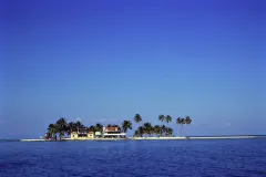 a tropical island from offshore
