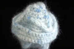 A blue and white knit dinoflagellate.