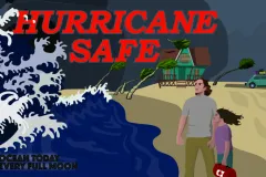 An illustration of hurricane storm surge