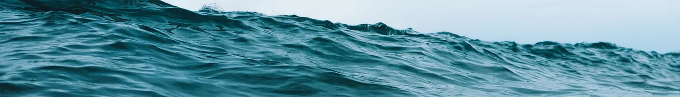 Photo of a deep-blue ocean wave. 