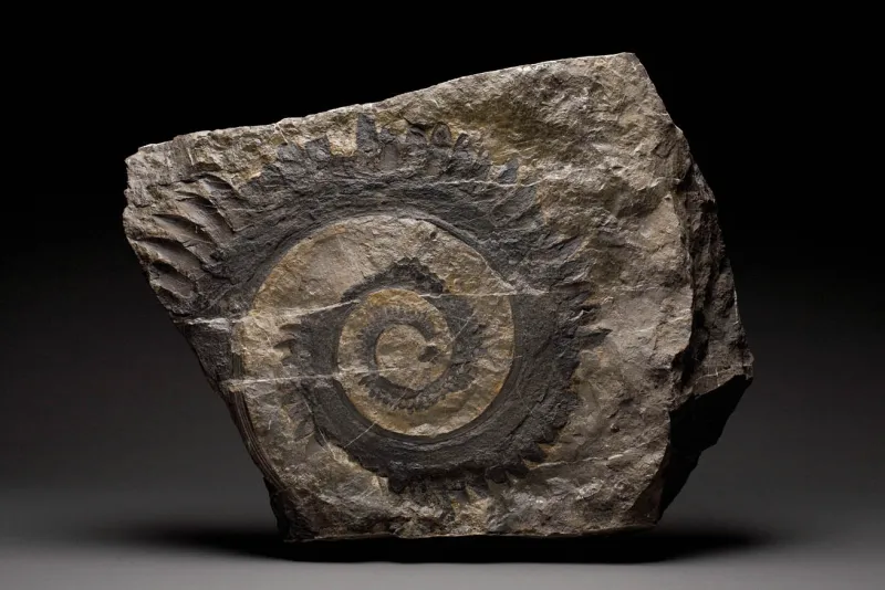 Fossil tooth whorl of ancient shark.