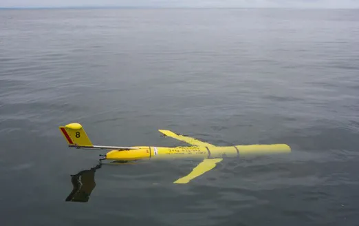 One of ten robots that examined an area of 800 cubic kilometers in northern Monterey Bay, over the course of 24 days, in 2006.