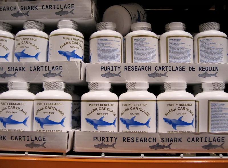 Shark Cartilage Pills Bottles of shark cartilage supplements