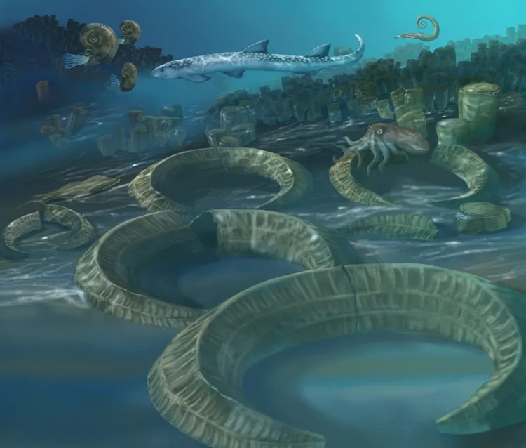 Rudist clams are mollusks that went extinct about 65 million years ago.