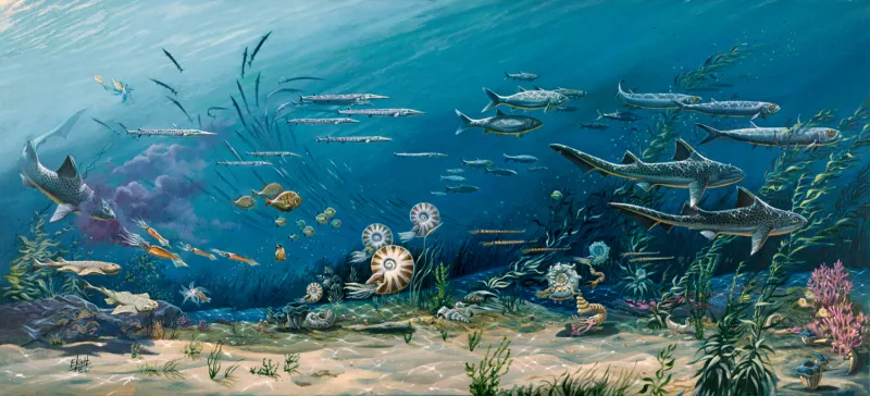 A Mesozoic Ocean scene