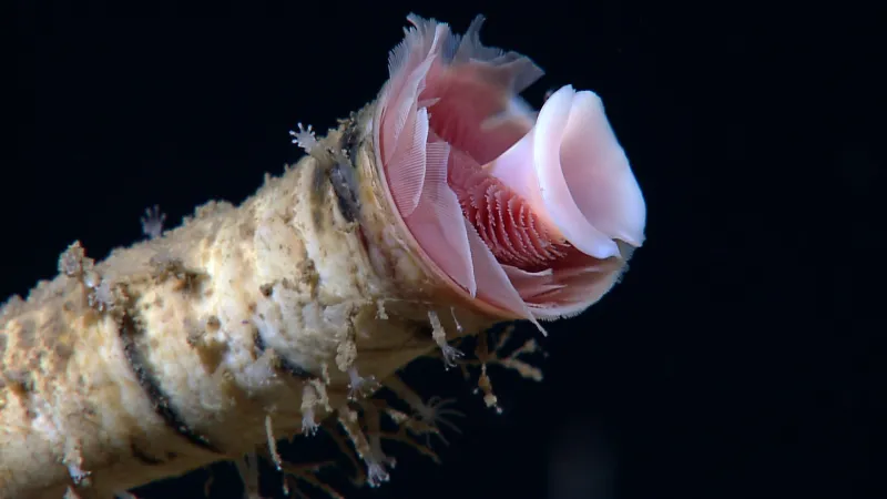 a tubeworm's red innards