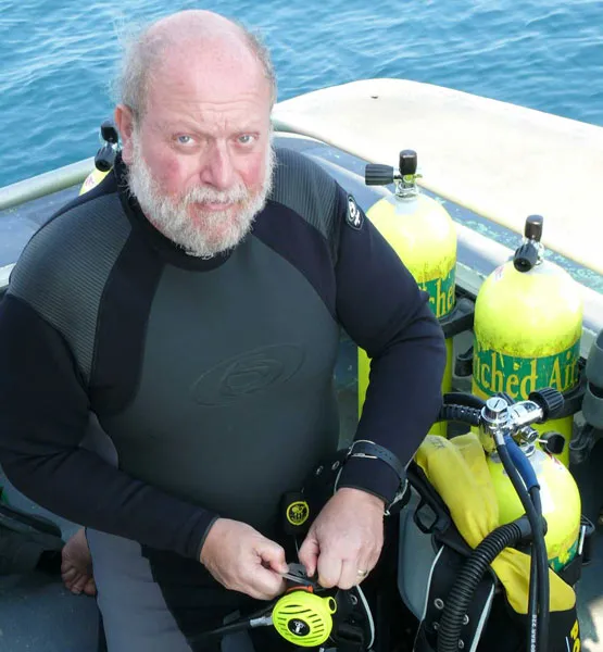 Auster gets ready to study fish predators at Gray’s Reef National Marine Sanctuary off the coast of Georgia.